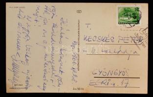 Hunyady József regényíró, újságíró saját kézzel írt lapja