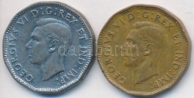 Kanada 1943-1944. 5c "VI. György" (2xklf) T:2,2-
Canada 1943-1944. 5 Cents "George VI...