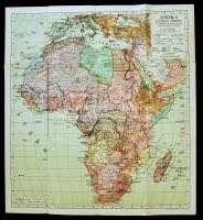 cca 1930 Afrika politikai térképe, az alaptérképet tervezte Kogutowicz Manó, kiadja a Magyar Földrajzi Intézet Rt., 1:20000000, 47×43 cm