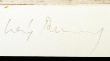 Láng Rudolf (1904-1991): Ménes. Rézkarc, papír, jelzett, 18×28 cm