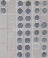 Lengyelország 137db vegyes fémpénz albumba rendezve T:vegyes Poland 137pcs of mixed coins in album T:mixed