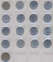 Lengyelország 137db vegyes fémpénz albumba rendezve T:vegyes
Poland 137pcs of mixed coins in album T...