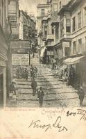 Constantinople, Rue Yuksek-Kaldirn, Galata / street, shops