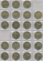 Lengyelország 186db vegyes fémpénz albumba rendezve T:vegyes
Poland 186pcs of mixed coins in album T...