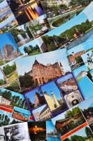 Kb. 700 db MODERN magyar városképes lap dobozban; / Approx. 700 modern Hungarian town-view postcards in a box;