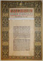 1938 Globus nyomda naptár-táblája