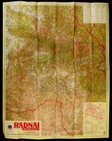 1942 Radnai havasok, Bp., Magyar Királyi Honvéd Térképészeti Intézet, 1. kiadás, 1:200000, 98×77 cm