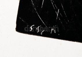 Gáborjáni Szabó Kálmán (1897-1955): Iránymutatás. Fametszet, papír, jelzés a dúcon, 23×31 cm