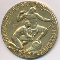Reményi József (1887-1977) 1926. "Budapesti Polgári Lövész Egyesület" fém emlékérem (46mm) T:2