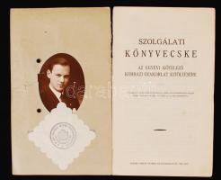 1937 Orvostanhallgató kórházi szolgálati könyvecskéje, kissé megviselt