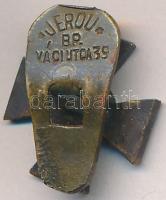 1944. "Bronz Polgári Honvédelmi Érdemkereszt" bronzozott hadifém gomblyuk jelvény "Je...