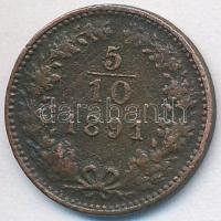 Ausztria 1891. 5/10KR T:2-,3 Austria 1891. 5/10 Kreuzer C:VF,F Krause KM#2184