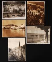cca 1935 Ausztria: Gmunden, Bad Gastein 11 db fotó. Feliratozva. / Austria 11 photos 16x24 cm