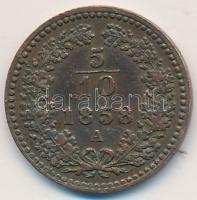 Ausztria 1858A 5/10Kr T:2,2-
Austria 1858A 5/10 Kreuzer C:XF,VF
Krause KM#2182
