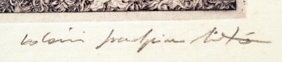 Kolozsvári G. Miklós (1950-): Ikrek. Rézkarc, papír, jelzett, 21×17 cm