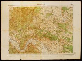 1941 Vác és Diósjenő térképe, M.Kir. Honvéd Térképészeti Intézet, 62x46 cm