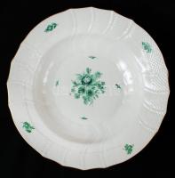 Herendi virág mintás mélytányér készlet (6 db), jelzett (koronás), hibátlan, kézzel festett/ Herend ...