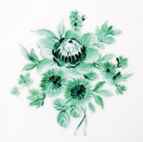 Herendi virág mintás mélytányér készlet (6 db), jelzett (koronás), hibátlan, kézzel festett/ Herend ...