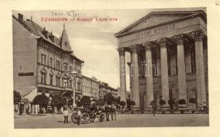 Szabadka, Kossuth Lajos utca, Városi színház, drogéria / street, theatre, pharmacy (EK)