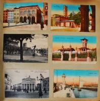 cca 1930-1960 Egy világutazó emlékei. Nagy album tele beragasztott képeslapokkal az egész világból. ...