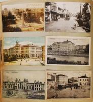 cca 1930-1960 Egy világutazó emlékei. Nagy album tele beragasztott képeslapokkal az egész világból. ...