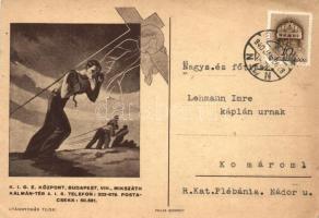 Keresztény Ifjak Országos Egyesülete (KIOE) propaganda lap / Hungarian Christian Youth Association propaganda card (non PC) (EK)