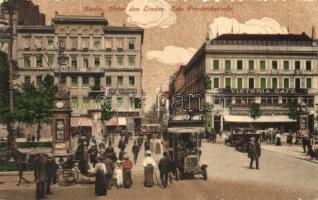 Berlin, Unter den Linden, Ecke Friedrichstrasse, Victoria Cafe / street corner