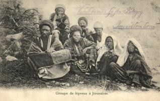 Groupe de lépreux á Jerusalem / A group of lepers in Jerusalem