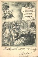 1899 Zur Erinnerung an den Todestag Ihrer Majestät der Kaiserin-Königin Elisabeth / Queen Elisabeth, Sissi, memorial postcard