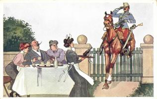 Hungarian hussar, K.u.K. military B.K.W.I. Serie 469-3. s: Schönpflug