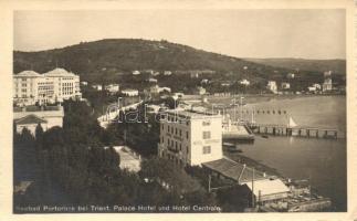 Portoroz, Portorose; Palace Hotel and Hotel Centrale, New Year greeting on the backside (EK)