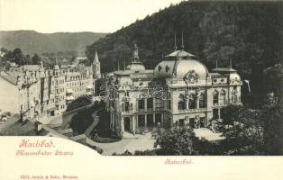 Karlovy Vary, Karlsbad; Marienbader Strasse, Kaiserbad / street, spa