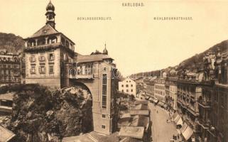 Karlovy Vary, Karlsbad; Schlossberglift, Mühlbrunnstrasse / street