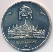 Nagy-Britannia 1989. "Barbican Centre - Magyarok: Britannia üdvözli Magyarországot" fém em...