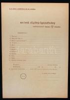 cca 1920-1930 Kitöltetlen cigány igazolvány nyilvántartott cigány férfi/nő részére hátoldalán jegyzetekkel