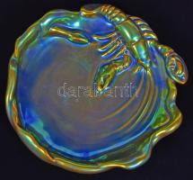 Eozinmázas Zsolnay porcelán tálka. Jelzett, hibátlan. d:14 cm