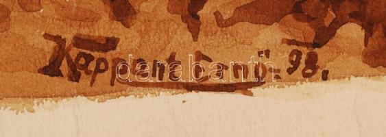 Kappant Ernő( (?-?): Csaba útja. Akvarell, papír, jelzett, több szakadással. 60×40 cm