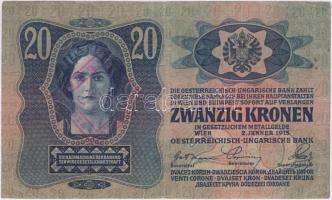 1913. 20K román felülbélyegzéssel T:III