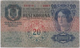 1913. 20K román felülbélyegzéssel T:III