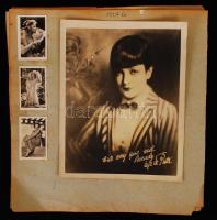 cca 1920-1940 220 db színészfotó és színész képeslap albumlapokon felragasztva. Benne érdekesebb fotókkal is