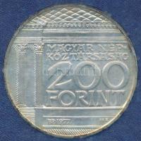 1977. 200Ft Ag "Nemzeti Múzeum" eredeti plombált MNB plasztiktokban T:BU Adamo EM55