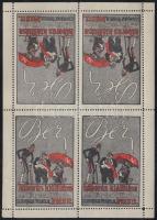 1916 Bér - háborús kiállítás levélzáró kisív