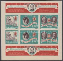 1939 Magyar Vöröskereszt Egylet jubileumi segélybélyeg levélzáró kisív