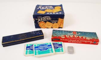 Régi fém és karton dobozkák, összesen: 7 db