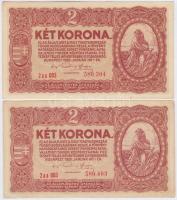 1920. 2K "2aa" (2x) egymás utáni sorszámmal T:I- (hajtatlan, saroktörések)