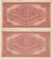 1920. 2K "2aa" (2x) egymás utáni sorszámmal T:I- (hajtatlan, saroktörések)