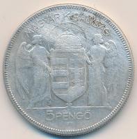 1930. 5P Ag "Horthy jobbra" T:3 Adamo P8
