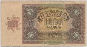 Független Horvát Állam 1941. 1000K T:III
Independent State of Croatia 1941. 1000 Kuna C:F