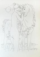 Pastorale. Reich Károlya rajzai. Dedikált! Bp., 1973, Képzőművészeti Alap Kiadóvállalata. Kiadói kar...