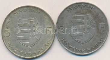 1947. 5Ft Ag "Kossuth" (2x) T:2-,3 Adamo F8.1